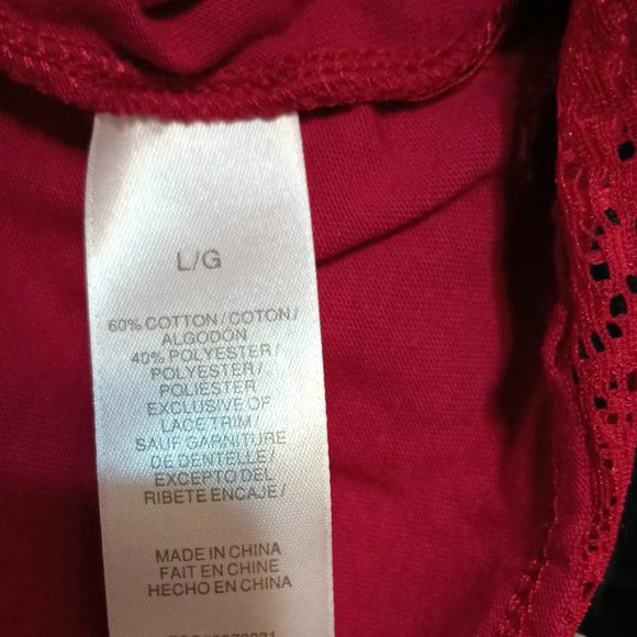 EUC ~ Adjustable Strap Camisole w/ Lace Accents (Size: Large) - Picture 4 of 5